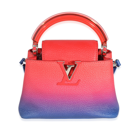 Louis Vuitton Blue Red Ombre Taurillon Mini Capucines - Picture 1 of 8